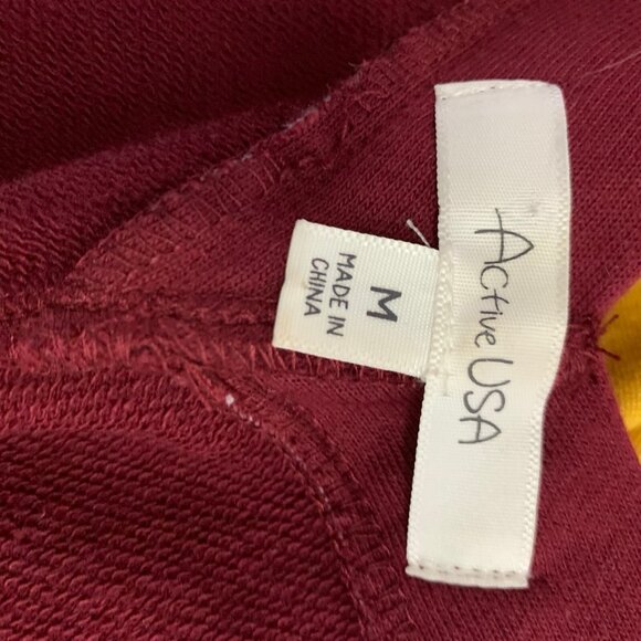 Active USA Women’s Y2K Maroon Lace-Up Baddie Sweatshirt - Picture 11 of 12